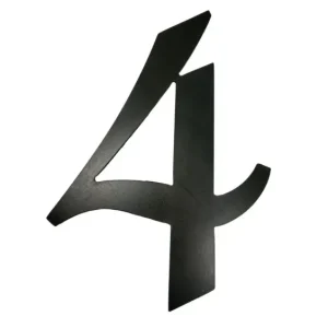 Tani Ozdoba prezent cyfra 4 ze stali 14,5x20cm